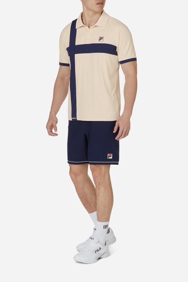 Navy Fila Pro Tennis Heritage Woven Men Shorts | 8590IVYOM