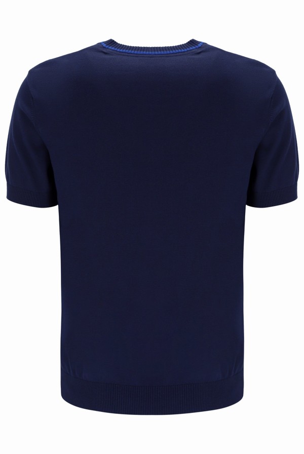 Navy Fila Willow Lightweight Knit Men T-shirts | 9256UJWES
