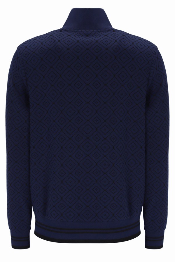 Navy / Black Fila Roberto Men Track Top | 7954WMRYH