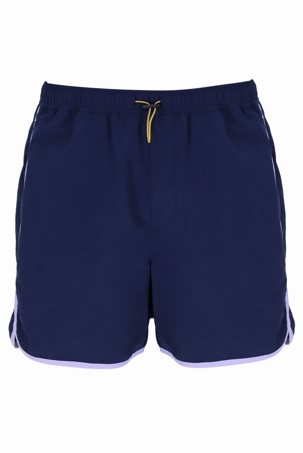 Navy / Purple Fila Enzo Nylon Sport Men Shorts | 7329LNPSH