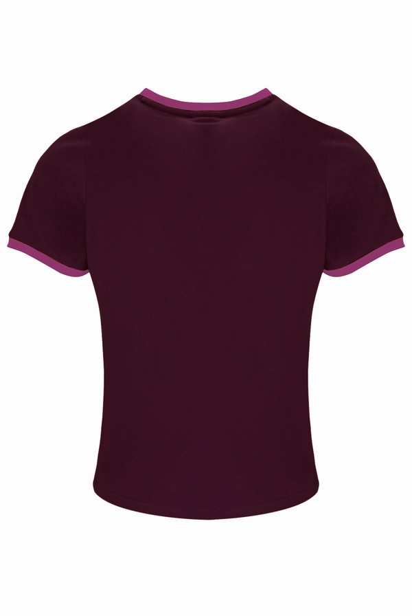 Purple / Burgundy Fila Marcia Ringer Women T-shirts | 2613CWILS