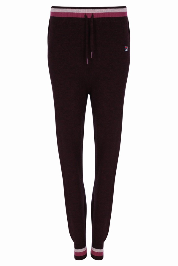 Purple / Burgundy / Dark Red Fila Frankie Knit Women Bottoms | 7589UWOXE
