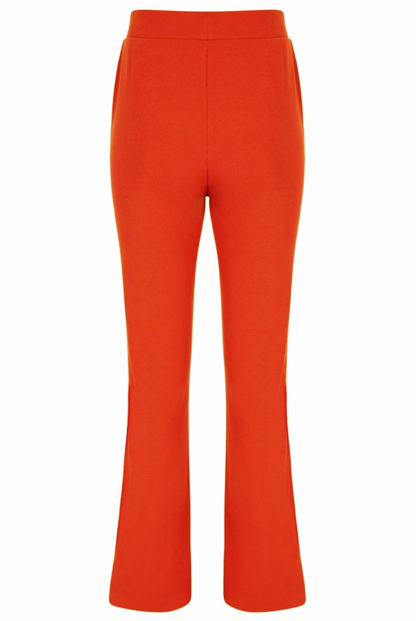 Red Fila Luna Thick Rib Flared Women Bottoms | 1392ZJIWO
