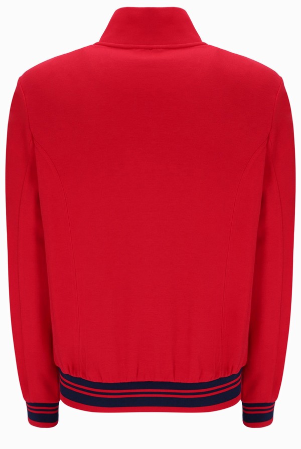Red / Navy Fila Jamie Settanta Men Track Top | 6507QMIZJ