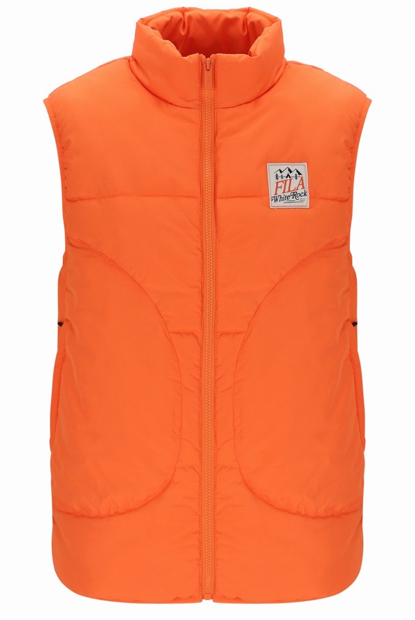 Red / Orange Fila Chamber Full Zip Men Jackets | 3769UIWTR