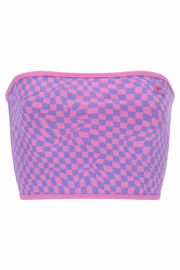 Rose / Flower Fila Sawyer Print Bandeau Women Co-ords | 8203NSBCF