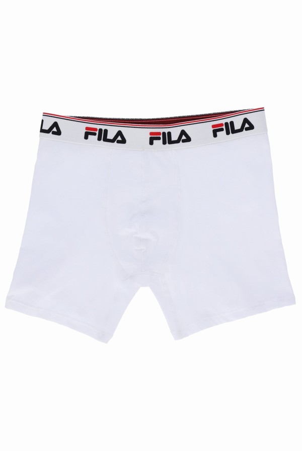White Fila 2 Pack Mid Rise Boxers Men Underwear | 1723DMXVY