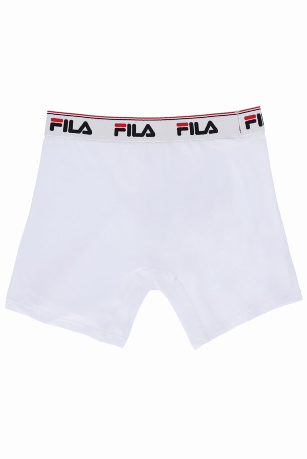 White Fila 2 Pack Mid Rise Boxers Men Underwear | 1723DMXVY