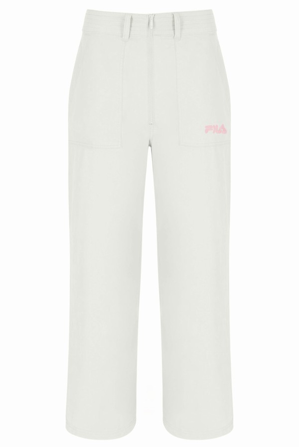White Fila Amira Contrast Cargo Women Bottoms | 2419FKTNV