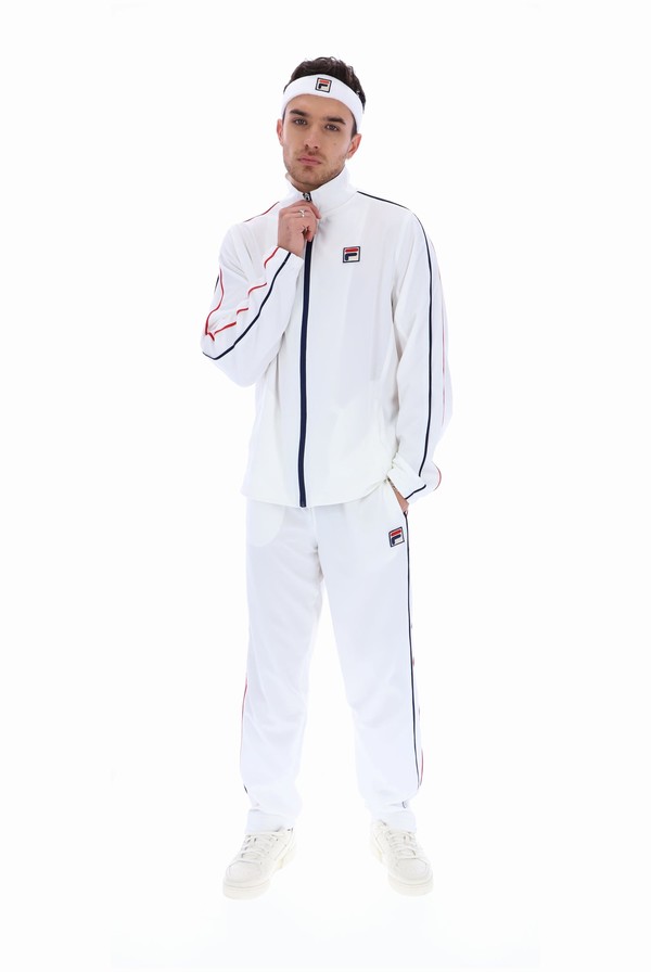 White Fila Eclip Heritage Men Tracksuits | 3162LISQY
