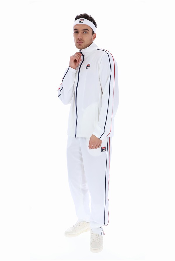White Fila Eclip Heritage Men Tracksuits | 3162LISQY