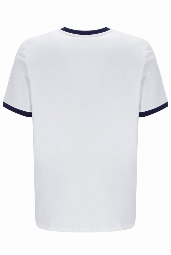 White Fila Joey Jaquard Men T-shirts | 5316XKILJ