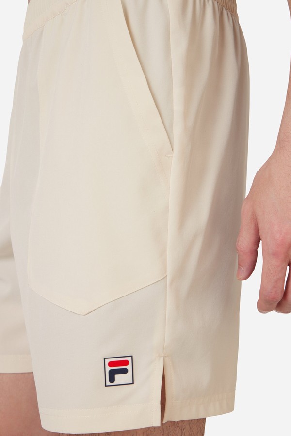 White Fila Tennis Woven Court Men Shorts | 5690DJCZL