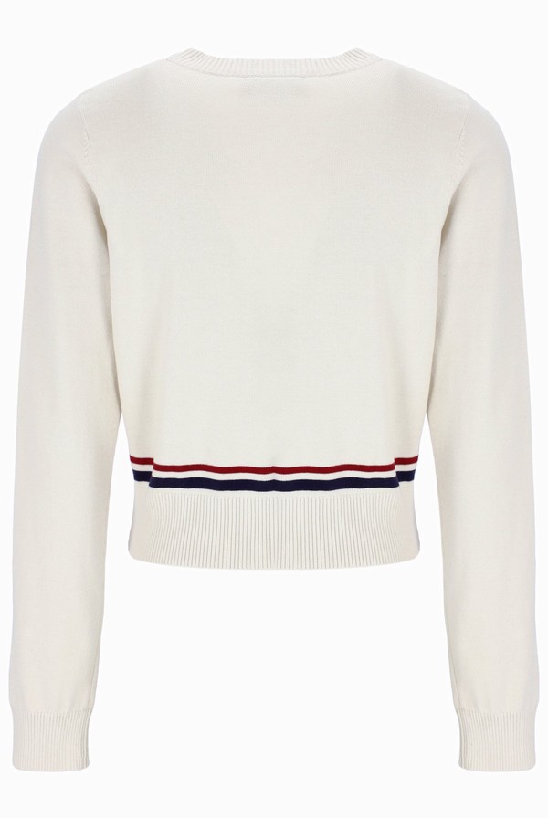 White / Navy Fila Viola V Neck Women Co-ords | 8596TEQOK