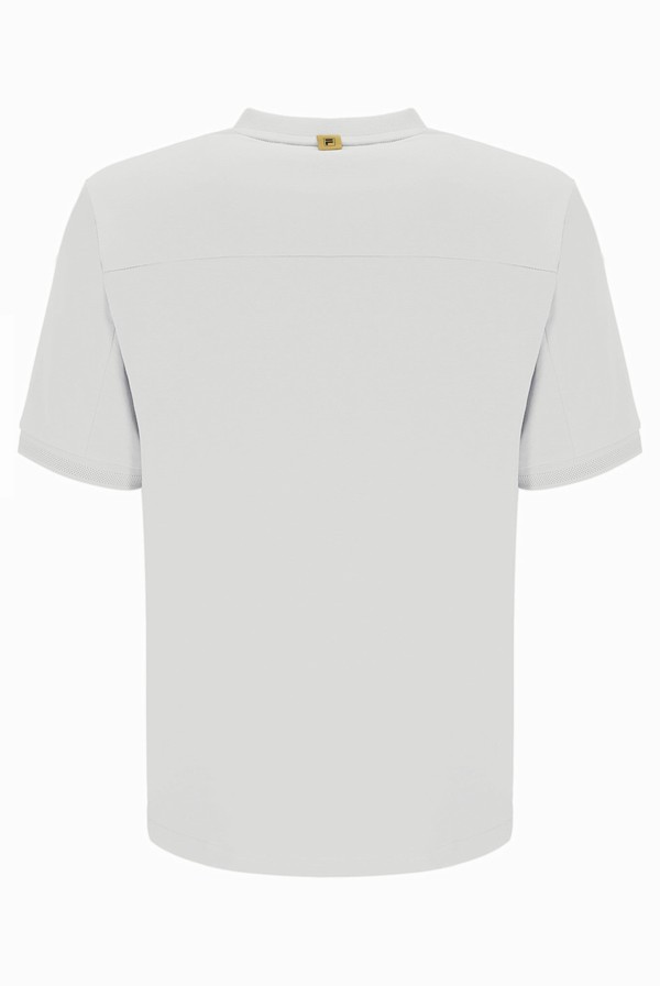 White / Orange Fila Teo Cut & Sew Pocket Men T-shirts | 5280FOTCK