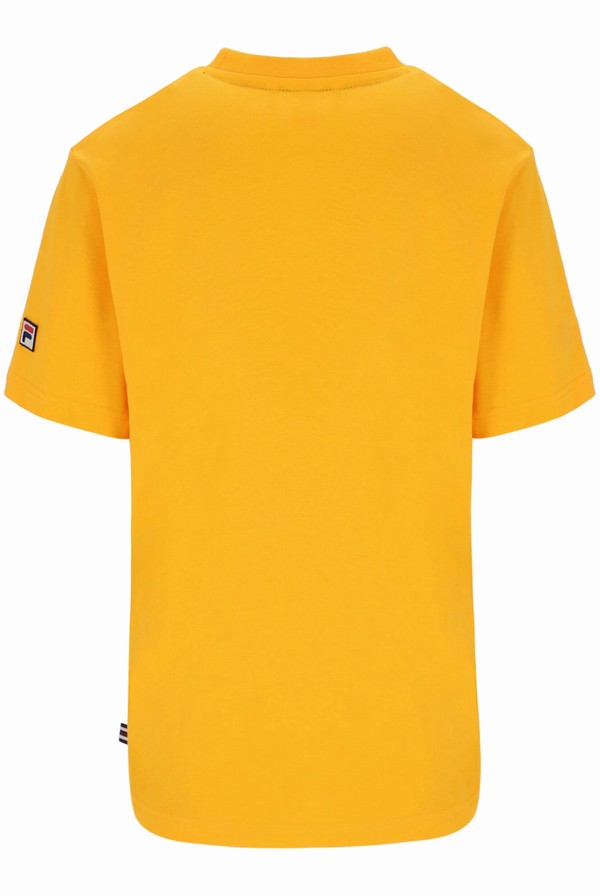 Yellow Fila Mountain Peak Graphic Men T-shirts | 2410JCKDV