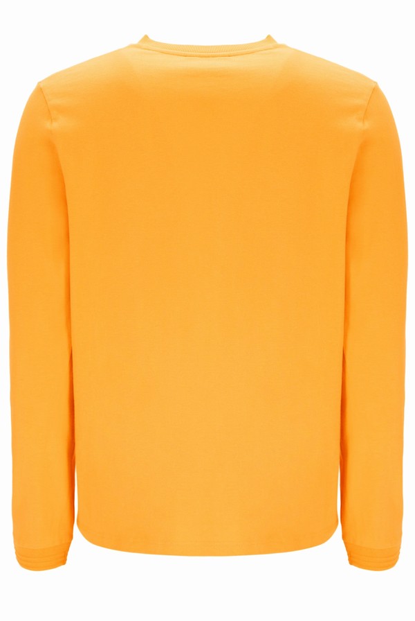 Yellow Fila Oakly Long Sleeve Men T-shirts | 2963PEWJU