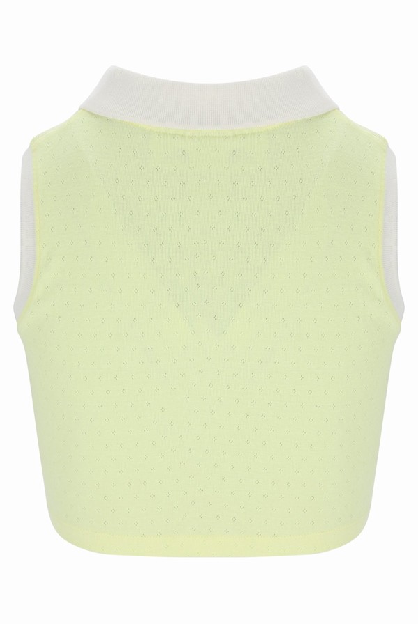 Yellow Fila Tyson Cropped Women Co-ords | 3270LOVCJ